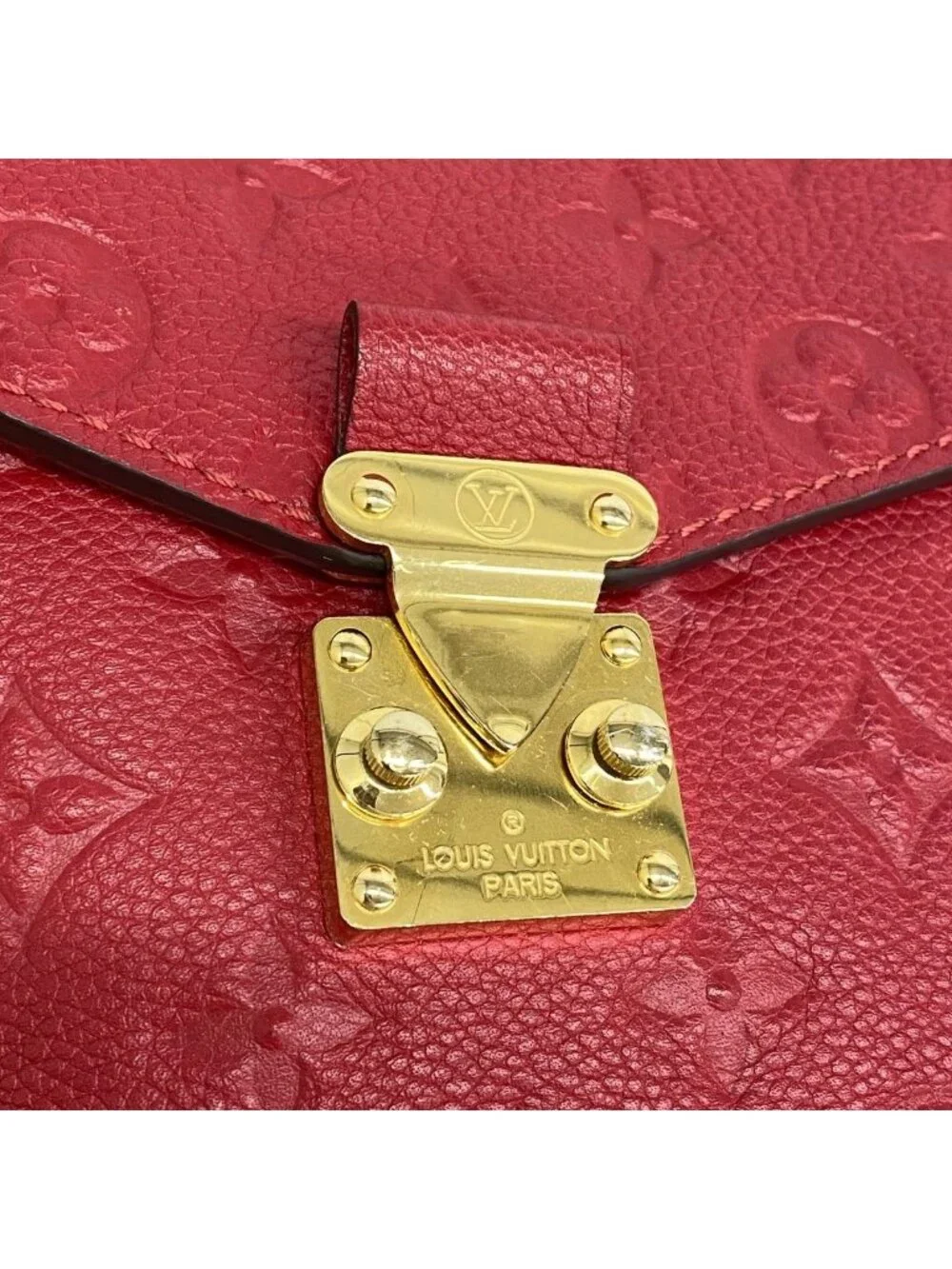 ★SOLD★ Louis Vuitton Handbag Monogram Empreinte Pochette Metis MM Cerise 2-Way - Picture 6 of 10
